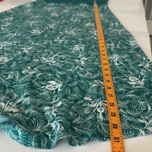 Green Sleeveless V-Neck jerseys knit comfort midi Sundress vacation tropical - Picture 12 of 14